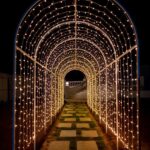 ریسه سوزنی ۵۰ متری سیم سفید ضدآب با نور LED ریز و درخشان، مناسب برای دکور اتاق، حیاط و مراسم