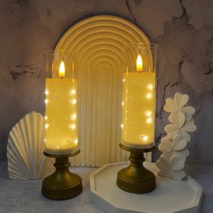 شمع LED پایه طلایی