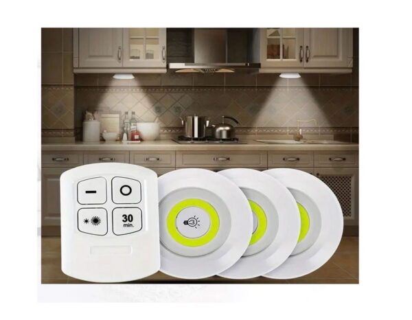 چراغ کابینتی باتری‌خور با ریموت کنترل و نور LED سفید